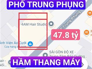 Bán tòa nhà 8 tầng mặt phố trung phụng 92m2 giá 45tỷ vnd, mt 6m. bệnh viện thẩm mỹ thuê trọn gói