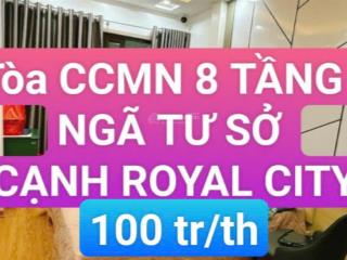 Cần bán tòa nhà 8 tầng ccmn mới 100% 54m2 giá 11,5 tỷ vnd, tháng 12 vận hành, dòng tiền 100tr/th