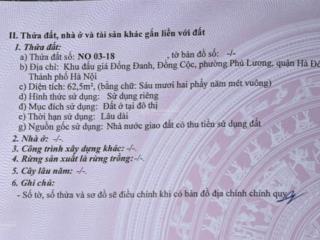 Bán no03  18 và no03  19 đấu giá đống đanh, đồng cộc, bắc lãm, phú lương, 2 ô liền nhau, mt 10m