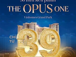 Nhận ưu đãi ngay 200tr/khi booking chọn mua căn hộ The Opus One tại vinhomes Quận 9