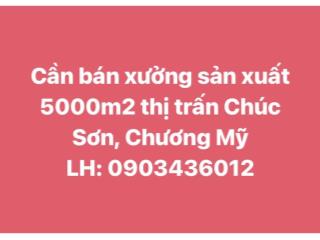 Chính chủ cần bán xưởng sản xuất 5000m2 Thị trấn Chúc Sơn, Chương Mỹ, Hà Nội