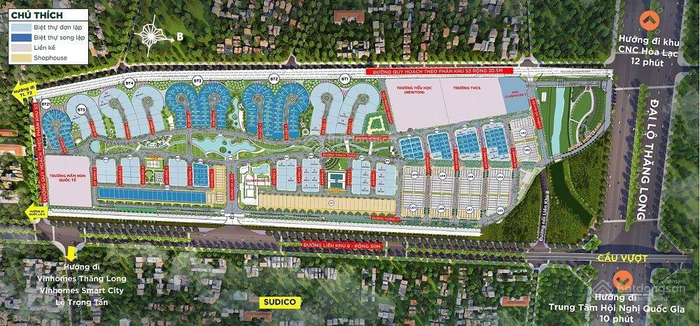 Bán Shophouse 200m2 Hà Đô Charm Villas, mặt đường Liên khu 8 rộng 50m, KD đỉnh