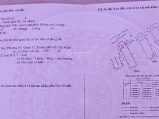 Cc cần bán căn nhà mặt tiền đường 3 tháng 2, phường 7, quận 11, giá 39 tỷ, đang thuê 45 tr/tháng