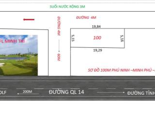 Chính chủ bán lô đất 100m 2 mặt tiền tại minh phú sóc sơn hà nôi. đường 4,5m thông giá hơn 13.xtr