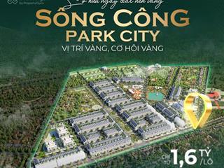 Bán lô đất nền sổ đỏ sang tên giá 15tr/m2, giá rẻ nhất dự án sông công park city