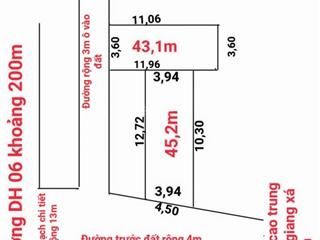 Đất cao chung, giang xã diện tích 45m2 giá 90tr mặt tiền kinh doanh