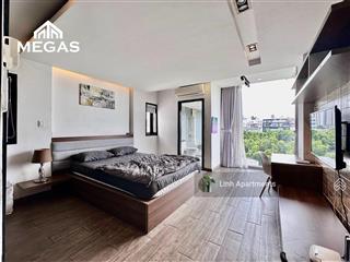 Thuê căn hộ 1 phòng ngủ + 1 phòng khách balcony view sông hoàng sa, diện tích 55m2, gần cầu kiệu q1
