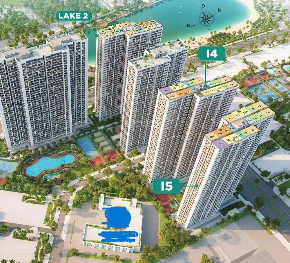 Căn (2pn) cho thuê tại imperia, view hồ cực đẹp, gần nhà gửi xe và công viên