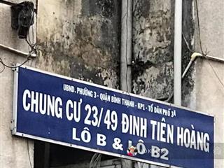 Chung cư đinh tiên hoàng 60m2 shr vĩnh viễn kết nối trung tâm q. 1, q. 3, phú nhuận giá 2,75tỷ