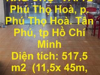 Cho Thuê Gấp Mặt Bằng kinh Doanh Đẹp Tại MẶT TIỀN KHU CHỢ  VẢI Phú Thọ Hoà, Tân Phú, TP
