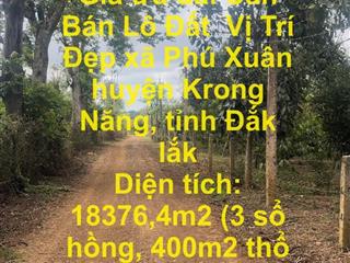 Đất CHÍNH CHỦ - Giá ưu đãi Cần Bán Lô Đất  Vị Trí Đẹp xã Phú Xuân huyện Krong Năng, tỉnh