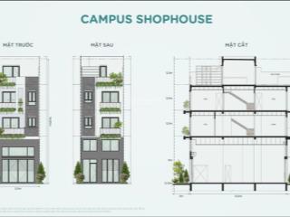 Shophouse phân khu the campus  eco central park vinh chỉ từ 5 tỷ  chiết khấu 12%, vay ls 0% 30t