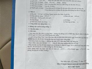 Chính chủ bán gấp 300m2. mặt tiền đặng thúc vịnh thuận lợi làm kho xưởng cho thuê. kinh doanh