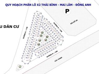 Chính chủ cần bán 80m2 5x16m đấu giá x2 thái bình, mai lâm, đông anh