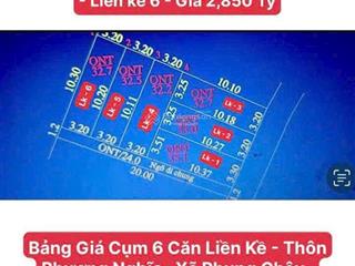 Cần bán 6 căn biẹt thự lièn kề tại thôn phượng nghĩa xã phụng châu chương mỹ hà nội .giá siêu đẹp a