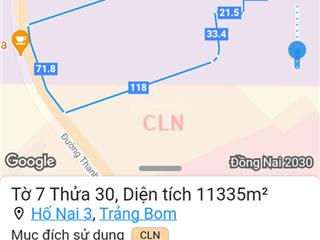 Bán đất mặt tiền đường thanh bình, hố nai 3, trảng bom, đn