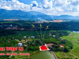 Chỉ hơn 300tr sở hữu ngay 1 lô đất đã có sổ hàng f0  3 mặt tiền view hồ thoáng mát