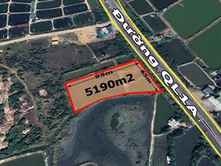 Bán đất mặt tiền đường QL1A Ninh Hoà 5190m2 có 600m2 thổ cư view biển giá 1.6 triệu/m2