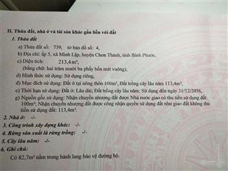 Bán đất minh lập, chơn thành, bình phước giá ngợp quá ngợp rôi chỉ 5xx triệu