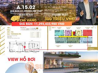 Penthouse 217m2  thông tầng 6,5m  hồ bơi riêng  tặng chỗ để sẽ định danh  tặng 10 chỉ vàng.