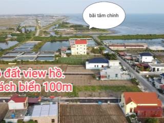 Đất biển quất lâm giá rẻ đầu tư 80m2, 100m2 bán gấp 3 lô đất biển view hồ. đối diện bãi tắm chính