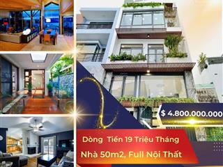 Nhà gần công viên hoàng văn thụ, 1t 2l, nt đầy đủ, 50m2, dòng tiền 19 triệu tháng, 4,8tỷ