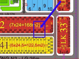 Bán lô liên kế 166,5m2 dự án xdhn đường 12m