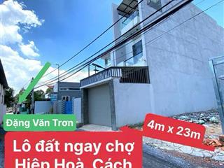 Chủ gởi bán lô đất mt 90m2 p. hiệp hòa, chợ hiệp hòa, cách aeon mall 200m, sổ riêng có thổ cư