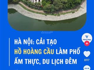 Bán nhà mặt phố hoàng cầu 182m2, vị trí đắc địa sinh lời.