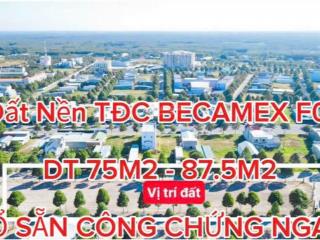 Kẹt tiền bán gấp lô đất ngay đường nc, sau tòa nhà tthc 880tr  75m2  sổ sẵn