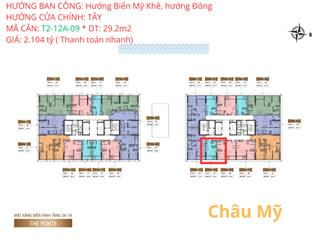 Duy nhất 01 căn studio cao tầng 12a view hướng biển  the ponte  ms châu mỹ