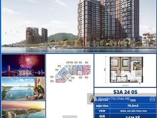 2pn trực diện view sông tầng cao 24  ck 1% booking + tặng vàng 7 chỉ  giai đoạn 1  châu mỹ srt