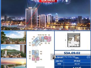 1pn + 1 diện tích 49.5m2  tầng 9 view biển  the symphony  view ban công hướng đông  châu mỹ srt