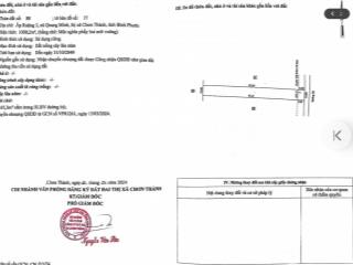 Bán đất  dt 10x100=1000m2  chơn thành  giá 450tr (hết đất)