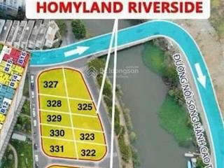 Bán đất biệt thự view sông quận 2 đã có sổ đỏ, xây tự do ở homyland riverside, giá chỉ 130tr/m2