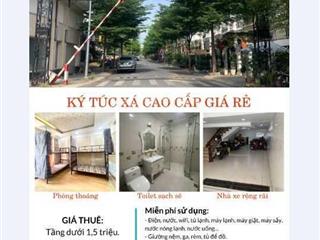 Ký túc xá gò vấp, máy lạnh, giờ tự do, an ninh, gần đh công nghiệp tp hcm, trọn gói 1,4 triệu