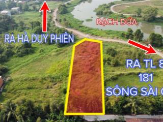 Bán đất mặt tiền rạch dứa, 1 sẹc hà duy phiên  bình mỹ  củ chi (1179m2 có 1061m2 thổ cư)