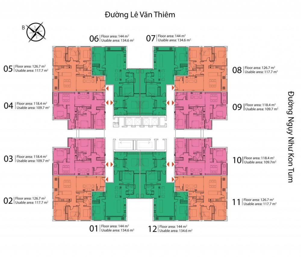 Chính chủ bán căn góc 3pn full nội thất xịn diện tích 134,6m2 tầng đẹp view thoáng giá 9.69 tỷ hđmb