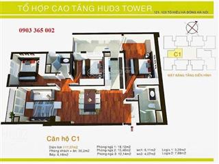 Cần bán nhanh căn hộ tại chung cư hud3 tô hiệu , 127m2,giá nhỉnh 5,x tỷ