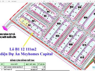 Bán lô siêu phẩm 111m2 dự án nhà cán bộ hải quân vùng 5, đối diện dự án thương mại meyhomescapital