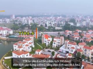 Siêu bt đơn lập 593m2, view hồ, bốn mặt thoáng. sổ đỏ cất két