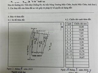 Siêu vị trí đắc địa tại bản chiềng đi thị trấn nông trường mộc châu chưa đến 10tr/m2