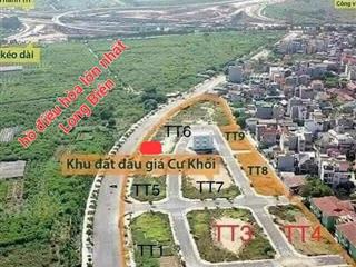 Đất đấu giá cự khối ( long biên)  phân lô  vỉa hè  2 mặt đường  hồ điều hòa lớn nhất long biên