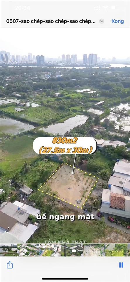 Bán đất khu thanh đa (bình quới) dt 830m2 đường xe hơi