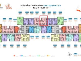 Chính chủ bán căn hộ hiếm 23.5a view mặt trong 54.9m2, 2pn toà g2 toà sola park của cđt mik