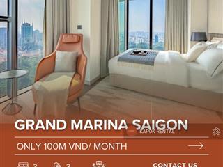 (quận 1, hcm) tuyệt phẩm dual key 3 phòng ngủ apartment grand marina saigon