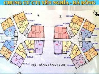 Căn hộ chung cư, dt 114,93 m2 3pn, toà ct1 yên nghĩa, hà đông