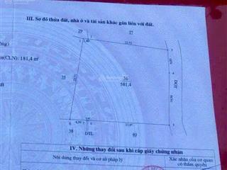 Chính chủ gửi bán lô đất nhà vườn với diện tích 581m, có 400m đất ở, nhà 3 tầng