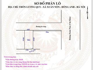 Chỉ với 5 tỷ sở hữu ngay mảnh đất 100m2 với 2 mặt tiền thuộc trung tâm huyện đông anh siêu hiếm