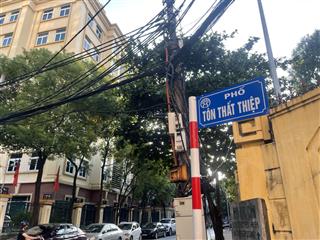 Bán nhà phố tôn thất thiêp, ba đình, ngõ ô tô tránh, khu cán bộ cấp cao, 72m2, mt 7m. giá 22 tỷ.